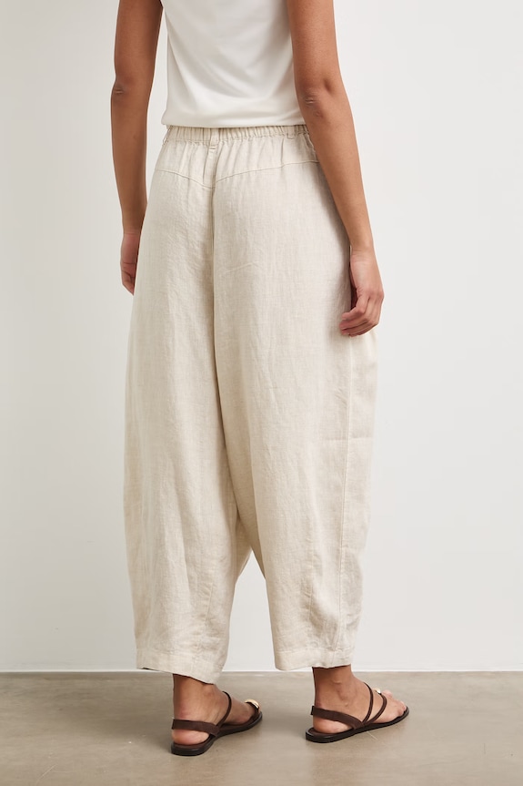 Odzież Spodnie slouchy damskie lniane RS26-SPDB00 beżowy