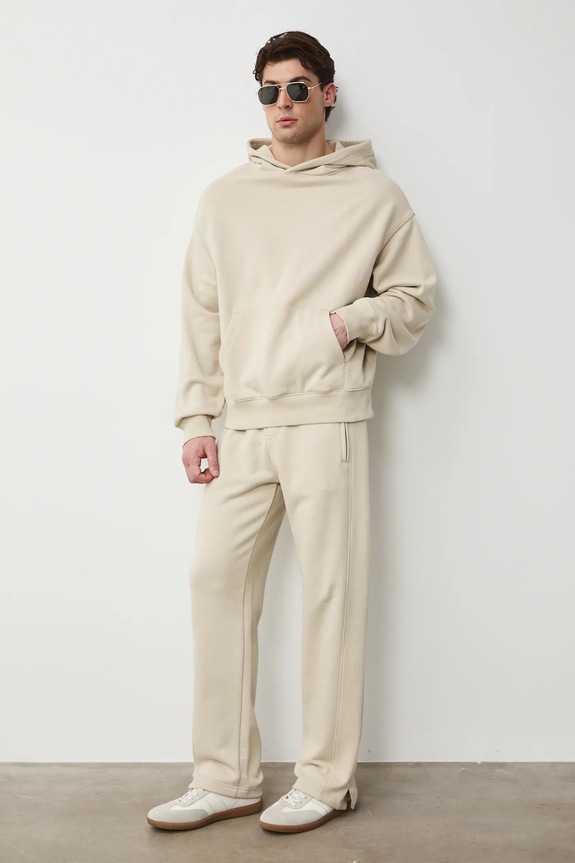 Tepláky pánské bavlněné béžová RS26-SPM031