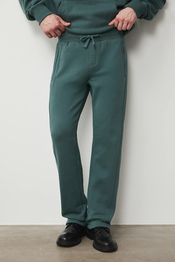 Teplákové nohavice pánske bavlnené RS26-SPM031 zelená RS26