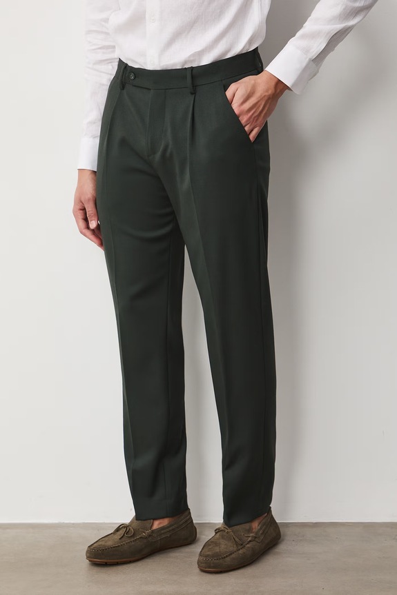 kalhoty pánské s vlnou RS26-SPM621 zelená RS26