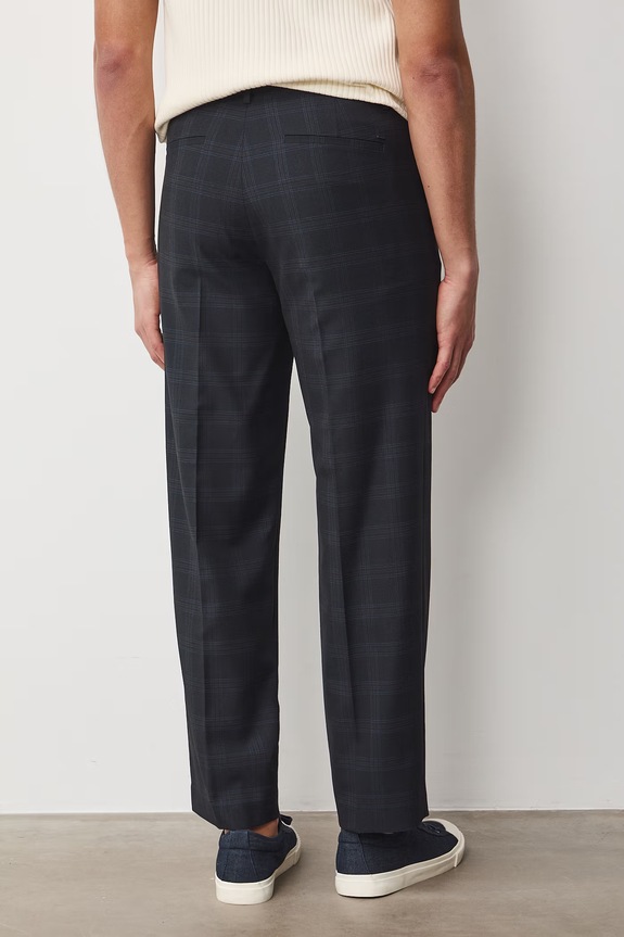 Medicine hlače chinos za muškarce s viskozom mornarsko plava RS26-SPM623