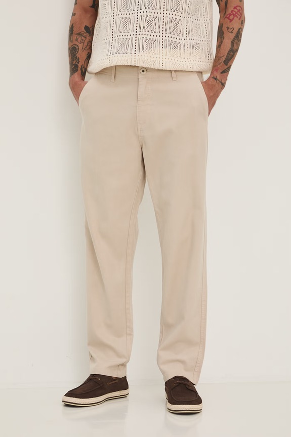 Spodnie chinos męskie z lyocellem RS26-SPM802 beżowy RS26