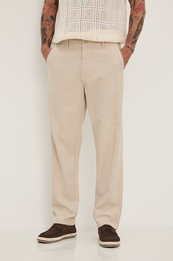 Spodnie chinos męskie z lyocellem RS26-SPM802 beżowy RS26