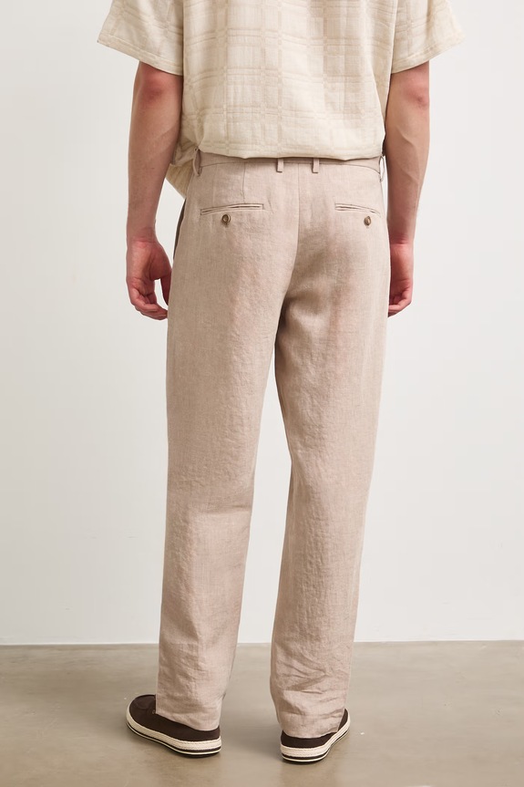 Oblečení Medicine chino kalhoty pánské lněné RS26-SPM901 béžová
