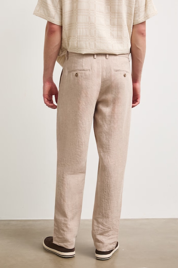 Oblečení Medicine chino kalhoty pánské lněné RS26-SPM901 béžová