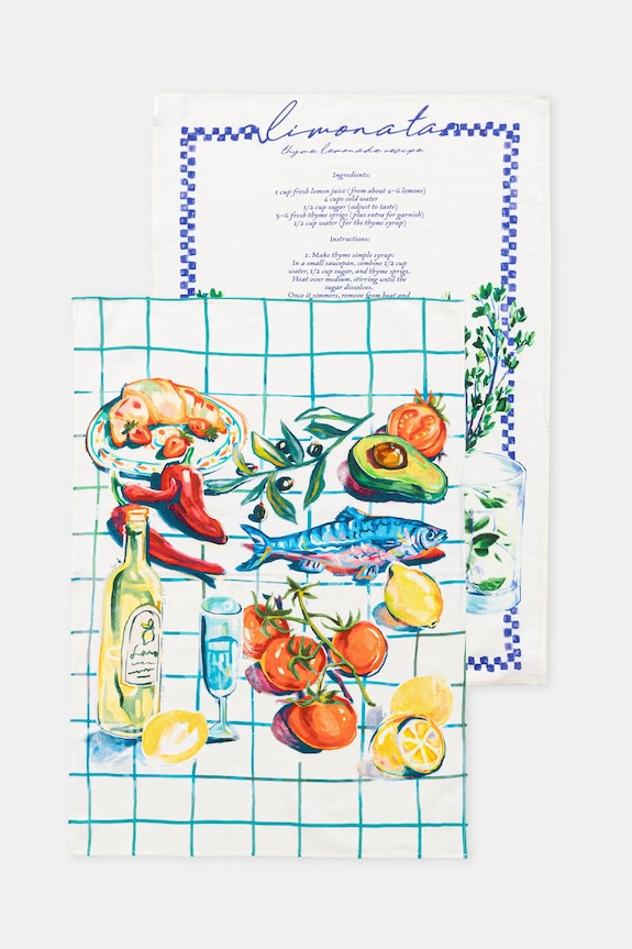 Zestaw ścierek kuchennych z lnem multicolor RS26-SRUA06