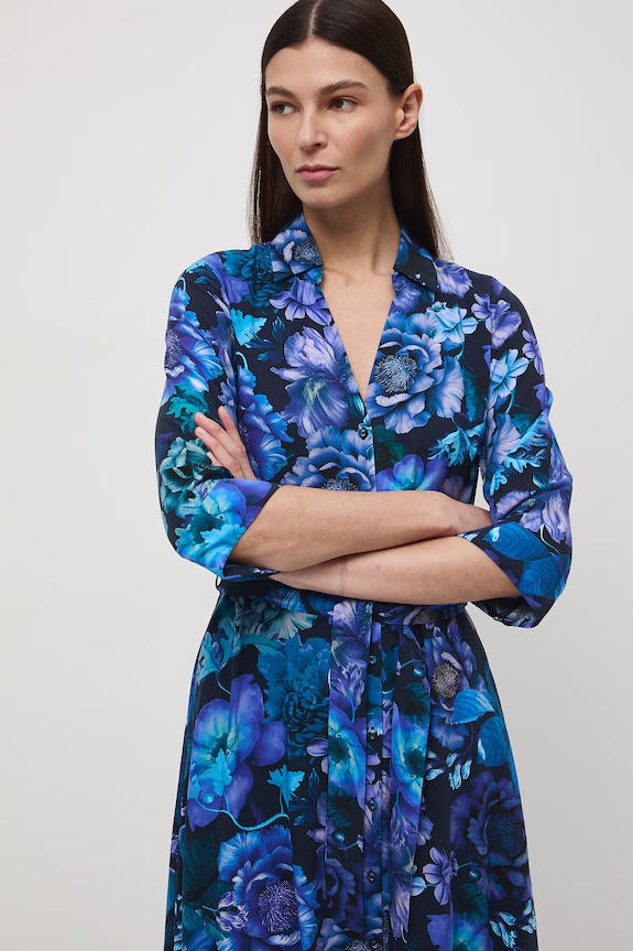 Sukienka koszulowa z wiskozy czarny RS26-SUD050
