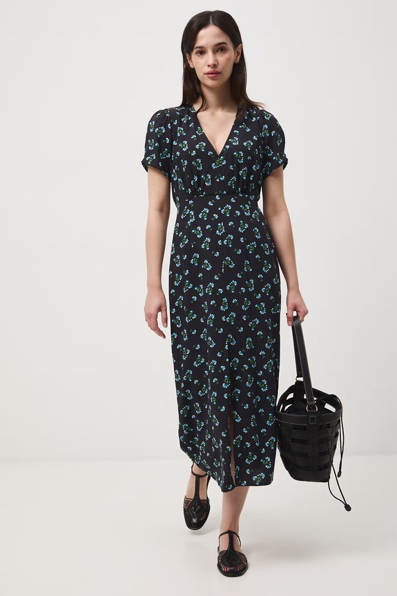 Sukienka z wiskozy RS26-SUD070 czarny RS26