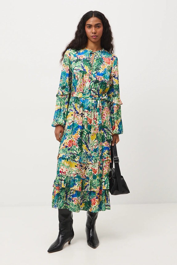 Sukienka midi z kolekcji Eviva L'arte RS26-SUD250 multicolor