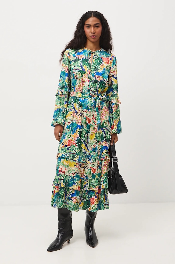 Sukienka midi z kolekcji Eviva L'arte RS26-SUD250 multicolor