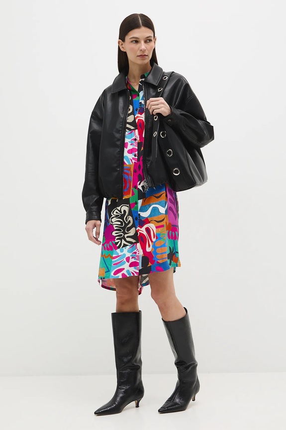 Sukienka damska midi z kolekcji Eviva L'arte RS26-SUD251 multicolor