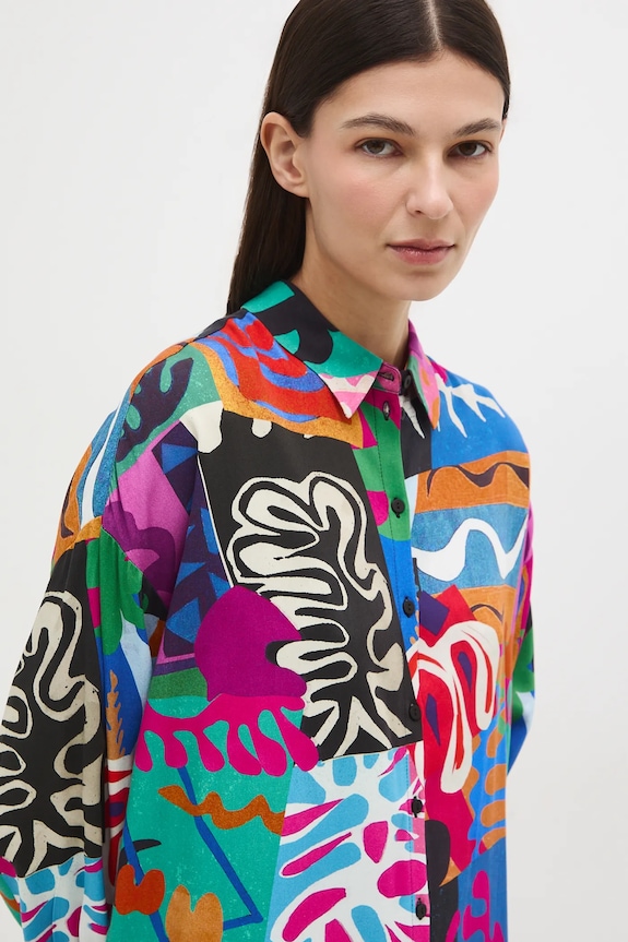 Sukienka damska midi z kolekcji Eviva L'arte multicolor RS26-SUD251