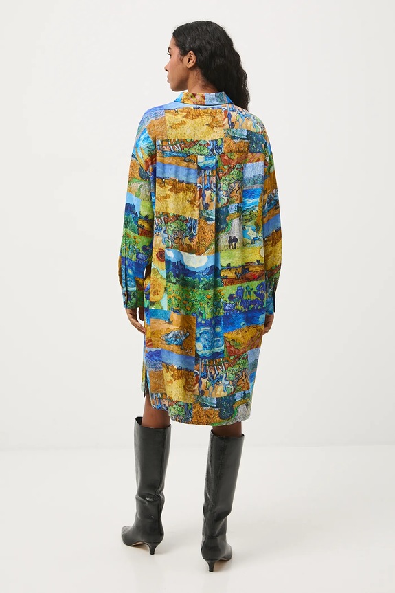 Odzież Sukienka damska midi z kolekcji Eviva L'arte RS26-SUD251 multicolor