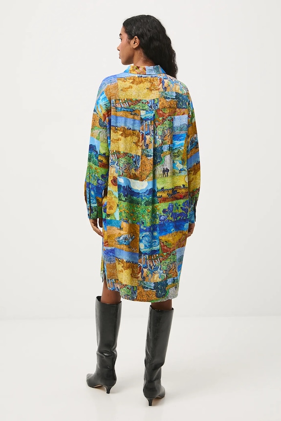 Odzież Sukienka damska midi z kolekcji Eviva L'arte RS26-SUD251 multicolor