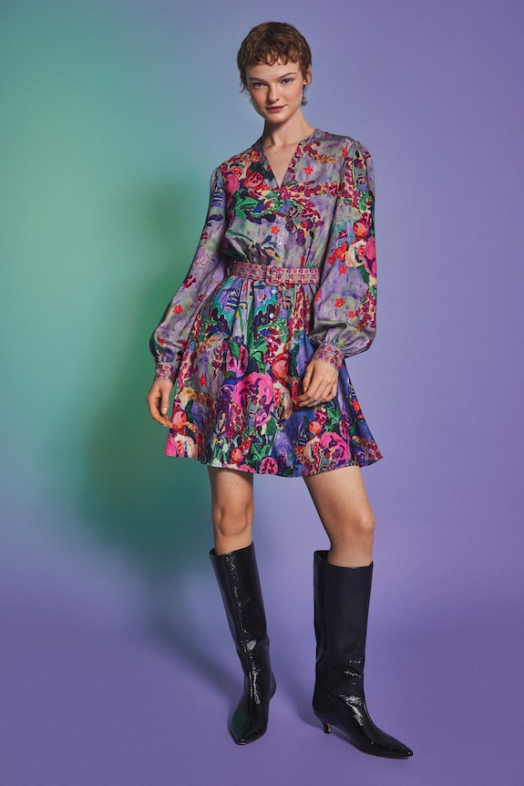 Sukienka damska mini z kolekcji Eviva L'arte RS26-SUD253 multicolor RS26