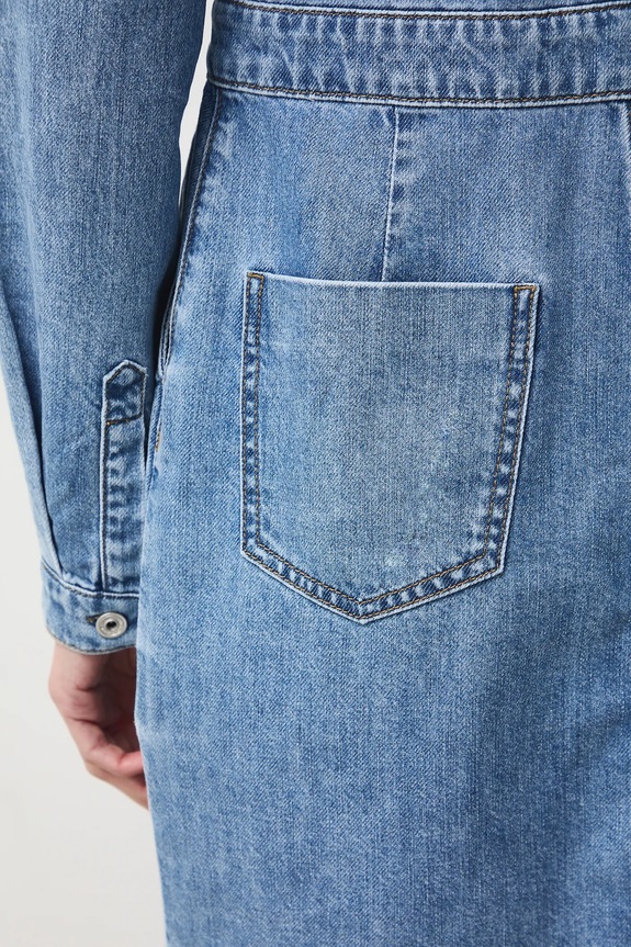 Sukienka jeansowa damska mini RS26-SUD308