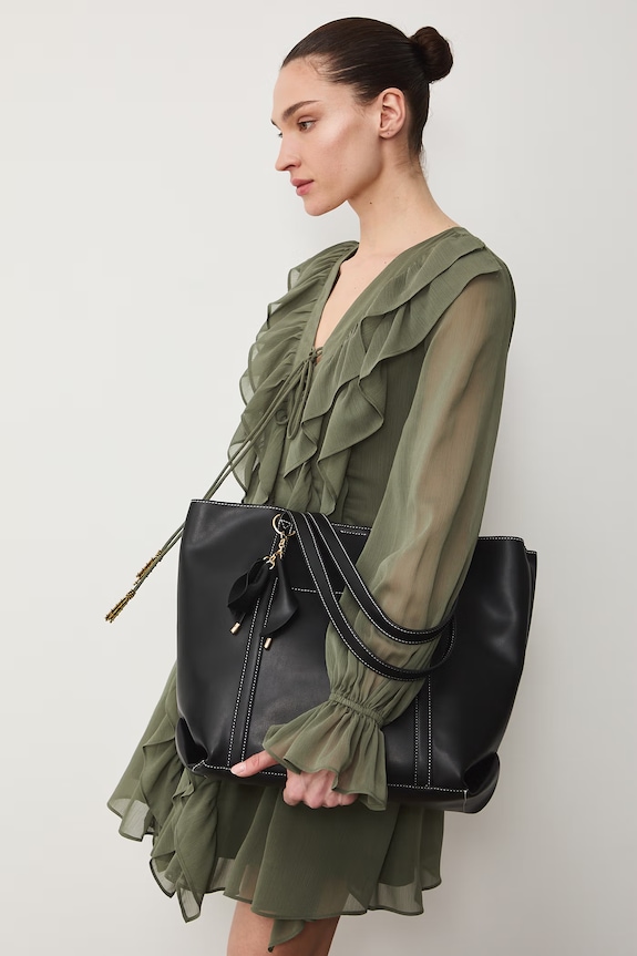 Sukienka z falbankami RS26-SUD501 zielony RS26