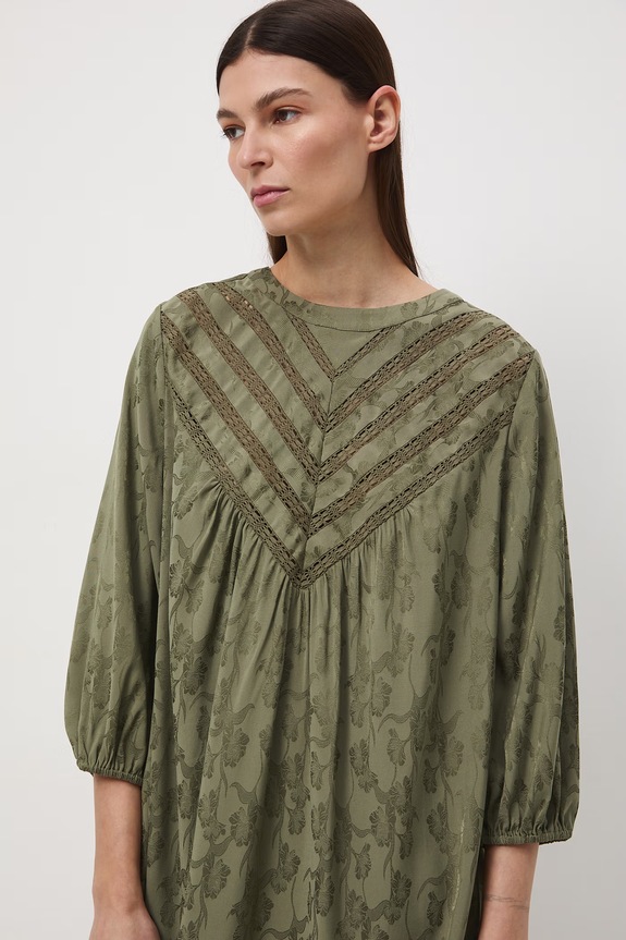 Medicine sukienka oversize z wiskozą zielony RS26-SUD505