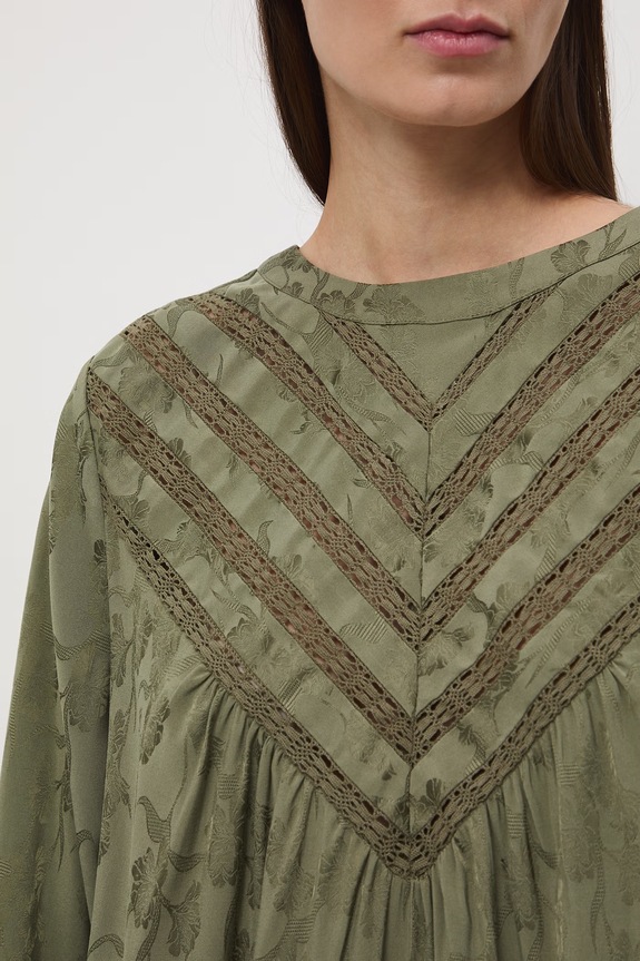 Medicine sukienka oversize z wiskozą RS26-SUD505 zielony