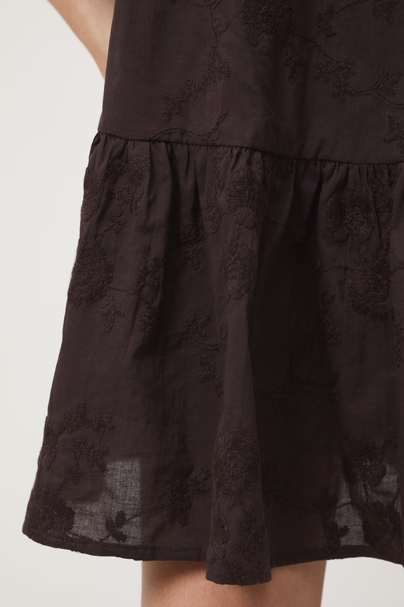 Medicine rochie oversized din bumbac RS26-SUD602 maro