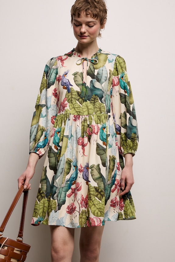 Medicine sukienka oversize z wiskozy multicolor RS26-SUD652