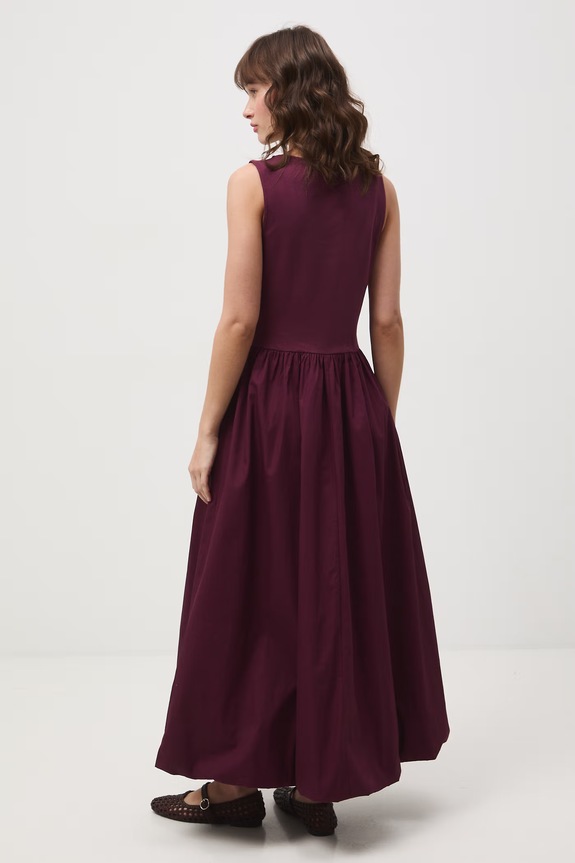 Odzież Sukienka bombka bawełniana RS26-SUD710 bordowy