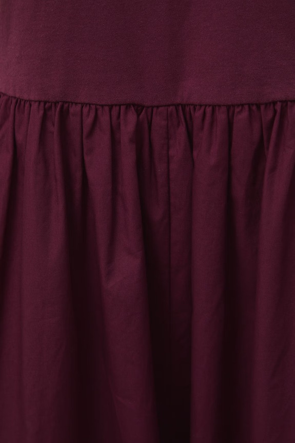 Sukienka bombka bawełniana RS26-SUD710 bordowy