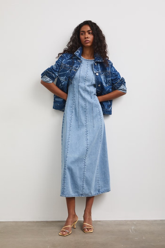 Medicine farmer kiszélesedő ruha kék RS26-SUD806