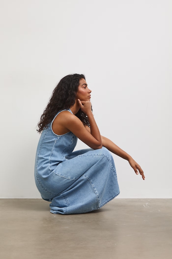 Medicine farmer kiszélesedő ruha kék RS26-SUD806