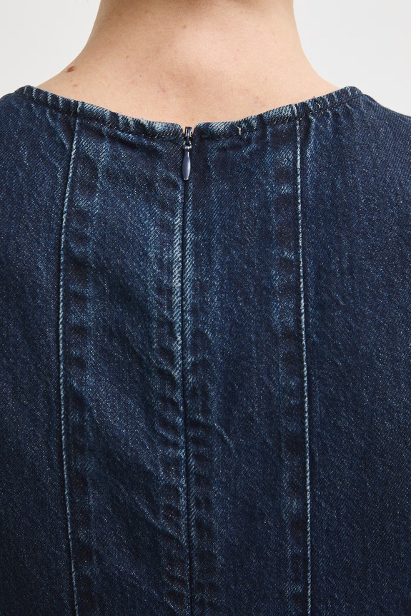 Sukienka rozkloszowana jeansowa RS26-SUD806 granatowy