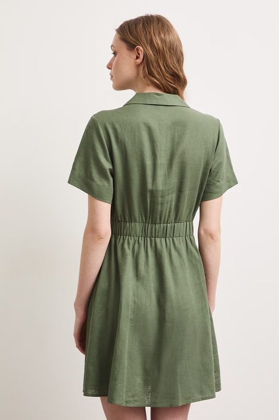 Oblečenie Letné šaty s ľanom RS26-SUD903 zelená