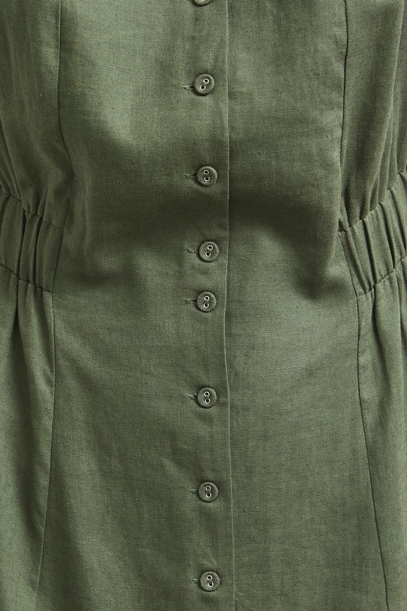 Letné šaty s ľanom RS26-SUD903 zelená