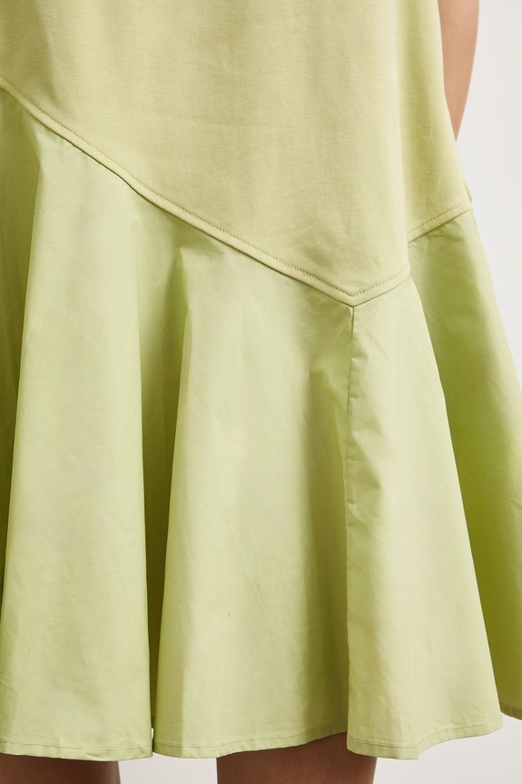 Sukienka oversize bawełniana RS26-SUDA08 zielony