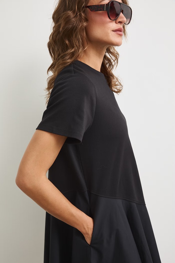 Sukienka oversize bawełniana czarny RS26-SUDA08