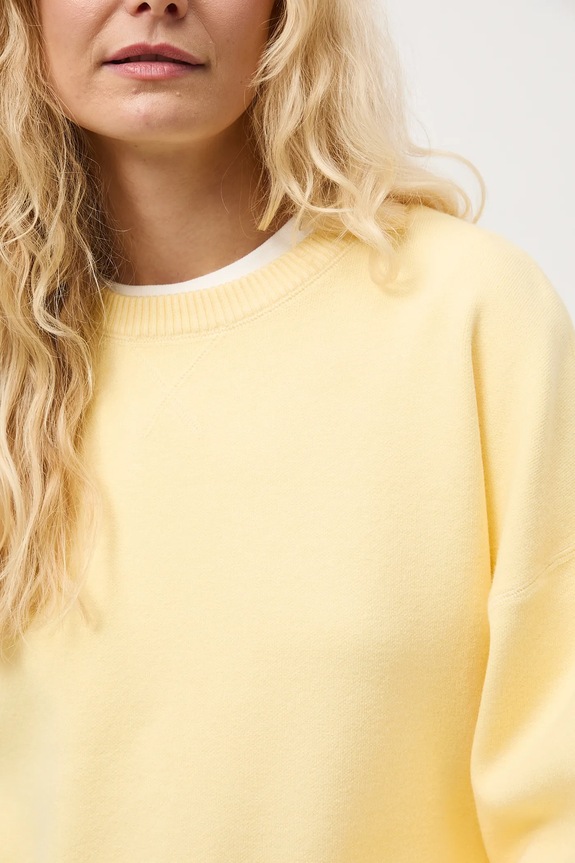 Sweter damski gładki RS26-SWD011 żółty