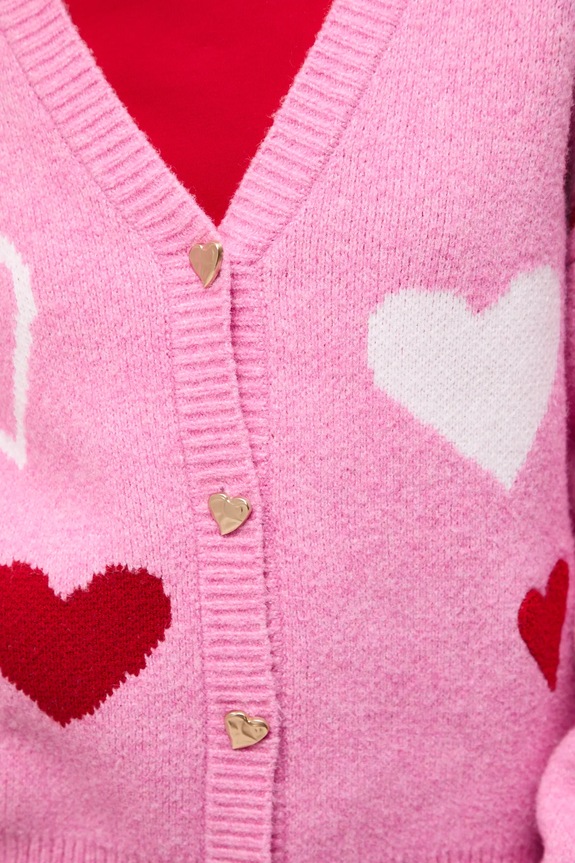 Kardigán s prímesou vlny z kolekcie Valentine’s Day RS26-SWD281