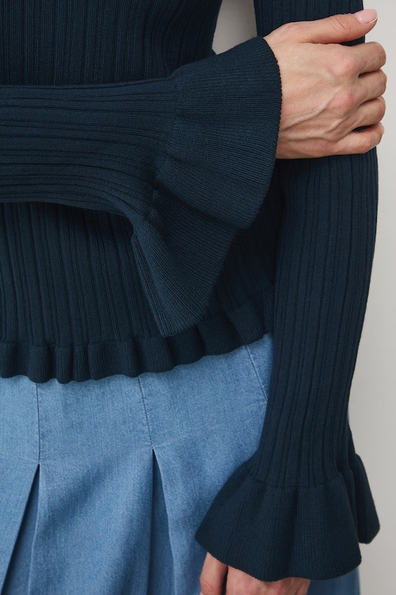 Sweter damski z wiskozą z fakturą RS26-SWD406