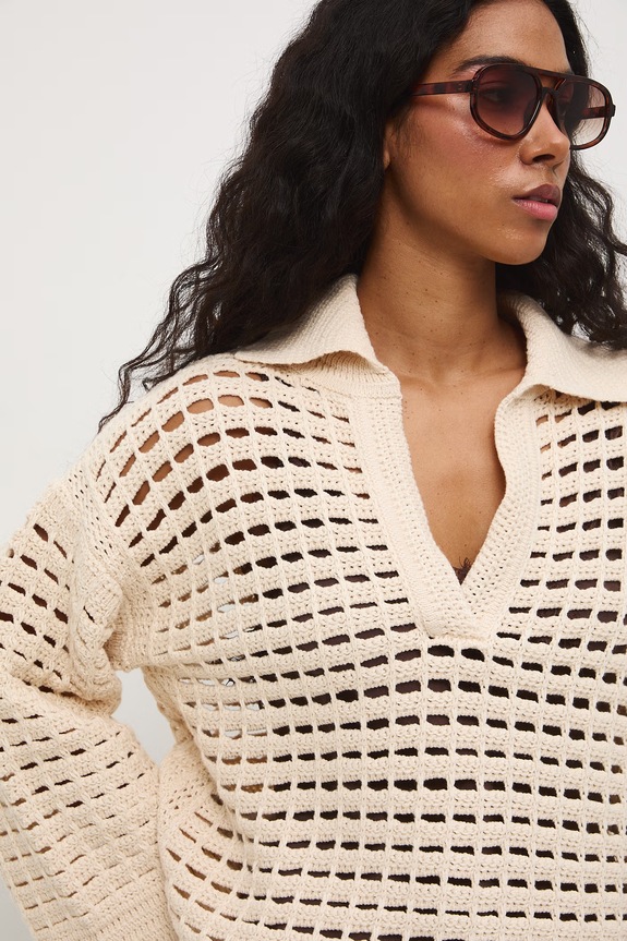 Medicine pulover pentru femei, din bumbac bej RS26-SWD508