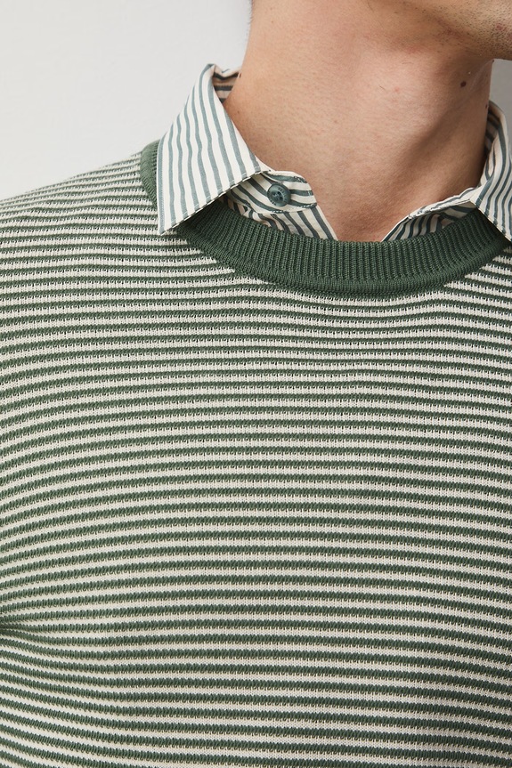 Sweter męski bawełniany RS26-SWM501 zielony