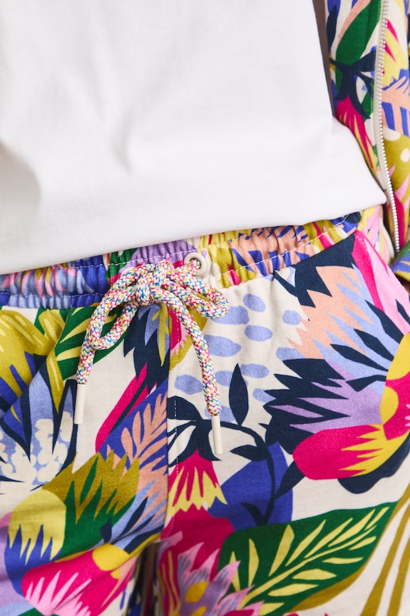 Teplákové šortky dámske s motívom zeleniny béžová RS26-SZD091