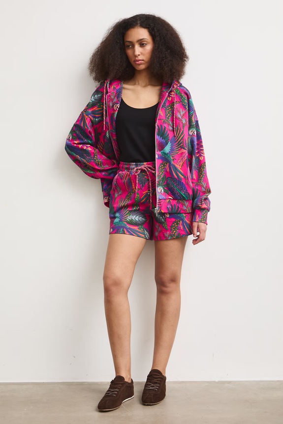 Teplákové šortky dámske s motívom zeleniny RS26-SZD091 ružová RS26