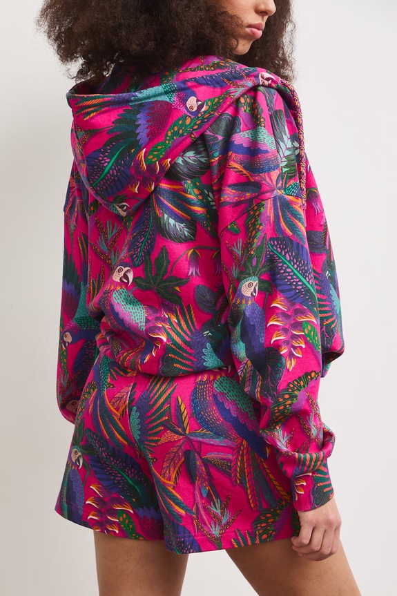 Oblečenie Teplákové šortky dámske s motívom zeleniny RS26-SZD091 ružová