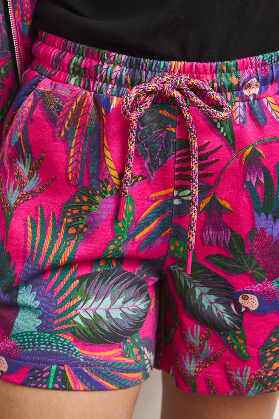 Teplákové šortky dámske s motívom zeleniny ružová RS26-SZD091