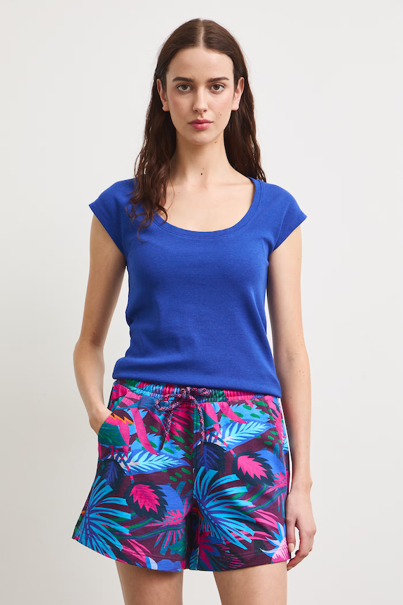 Teplákové šortky dámske s motívom zeleniny RS26-SZD091 viacfarebná RS26