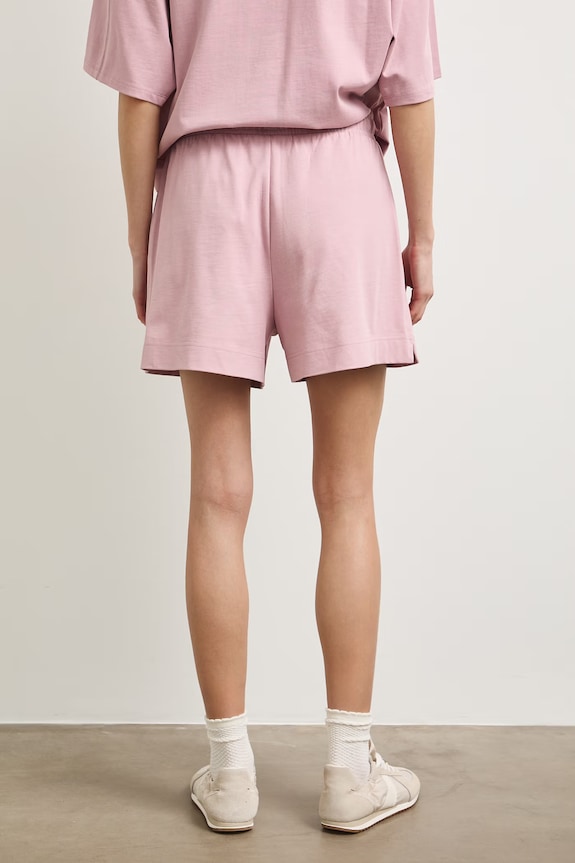 Odzież Szorty dresowe damskie bawełniane regular waist RS26-SZD0A1 różowy