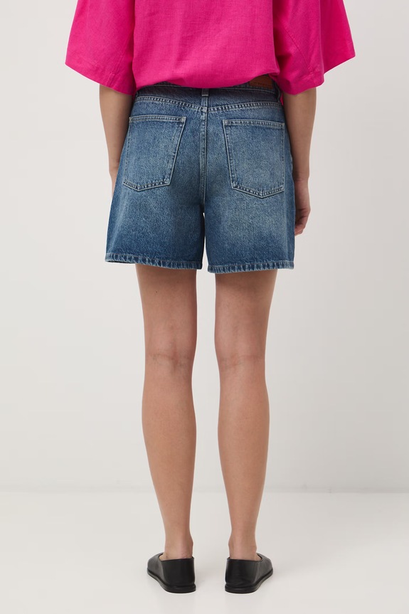 Odzież Szorty damskie bawełniane regular waist RS26-SZD701 niebieski