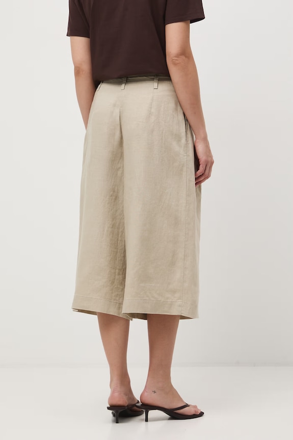 Odzież Szorty damskie lniane regular waist RS26-SZD704 beżowy