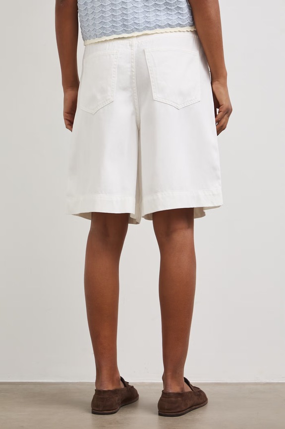 Odzież Bermudy damskie z lyocellem regular waist RS26-SZD800 biały