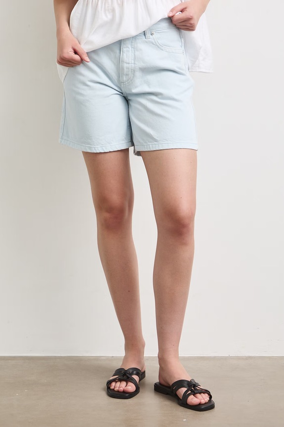 Šortky dámské bavlněné high waist RS26-SZD902 modrá RS26