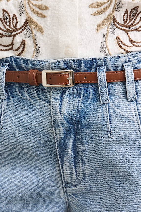 Medicine szorty chino damskie bawełniane niebieski RS26-SZD905